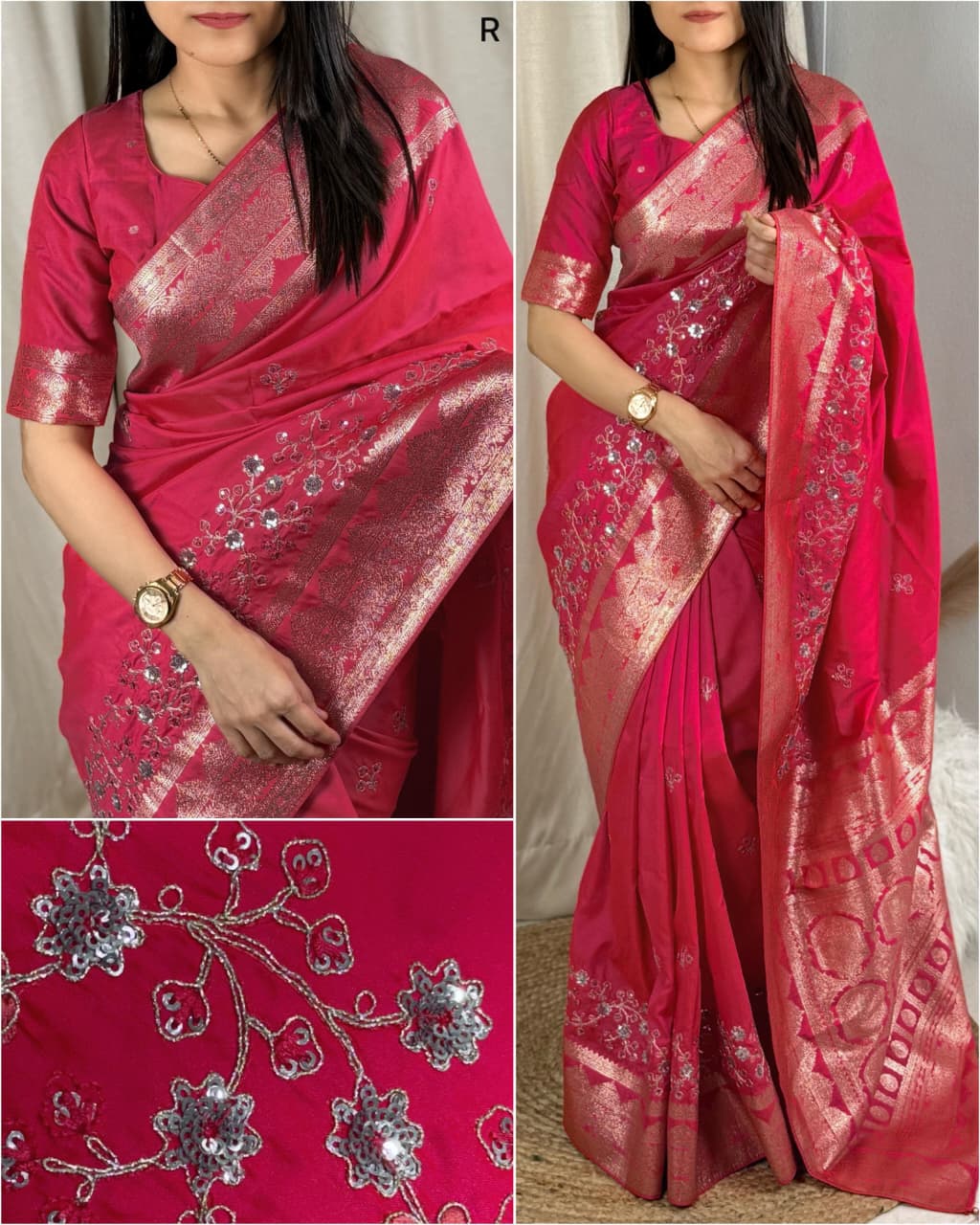 Softest organza printed saree