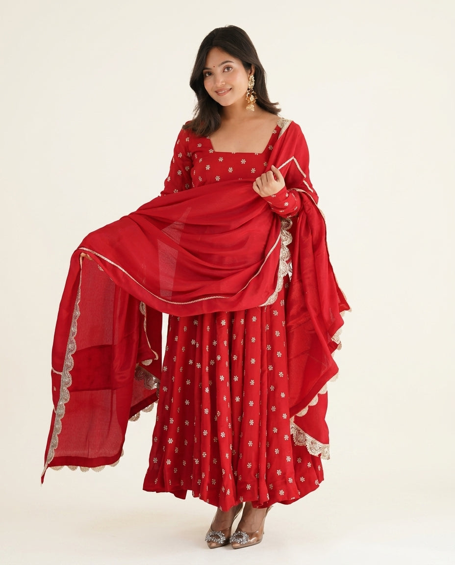 Rakhi Special Designer Anarkali Suit