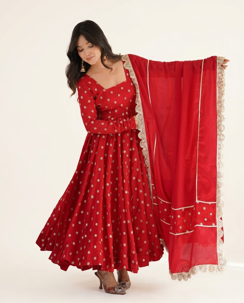 Rakhi Special Designer Anarkali Suit