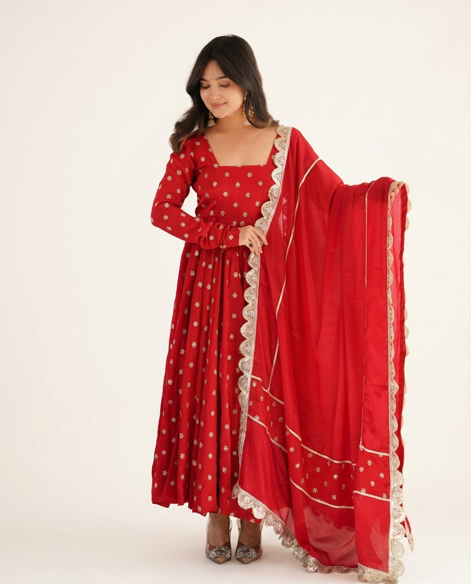 Rakhi Special Designer Anarkali Suit