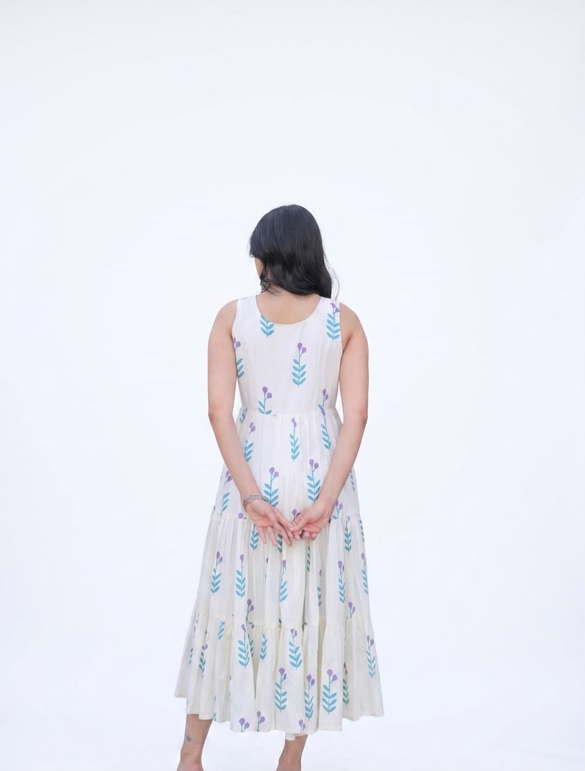 Printed Cotton Sleeveless Kurti