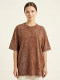 Oversized Fit Acid Wash Cotton T-Shirt